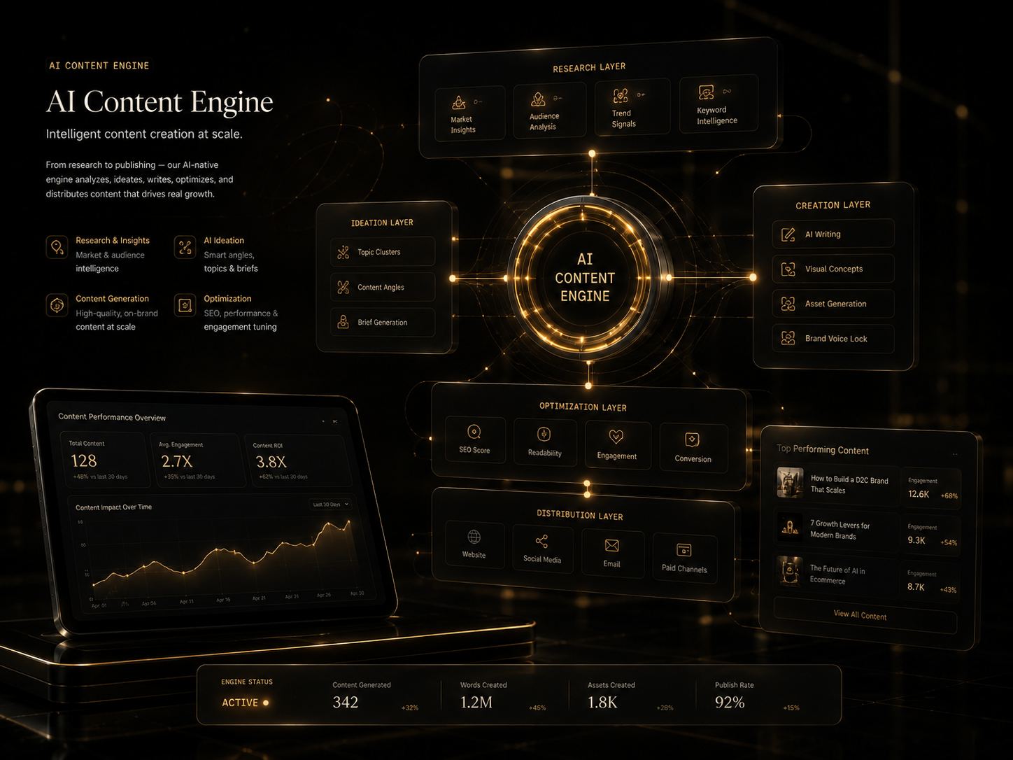 AI Content Engine system map
